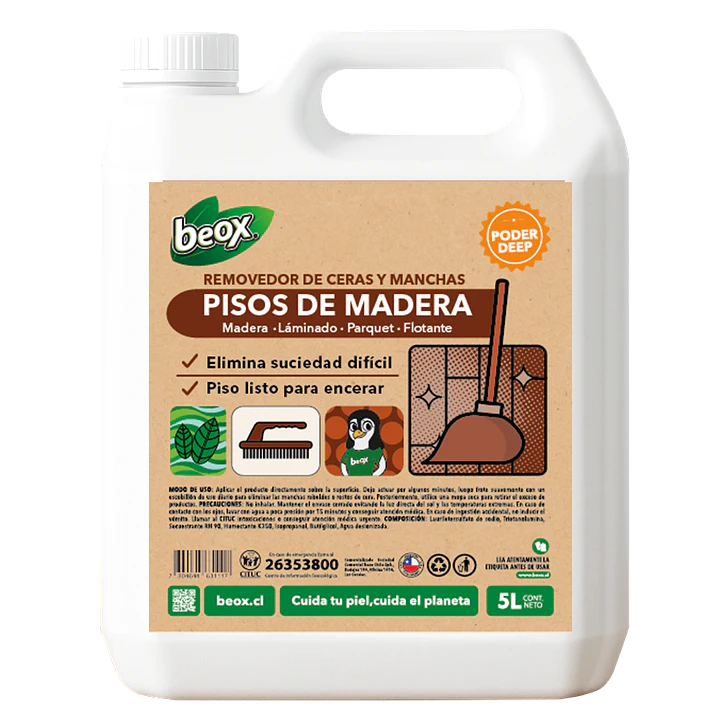 Removedor + Limpiador Piso Flotante/Laminado Beox® 5 Lts 2