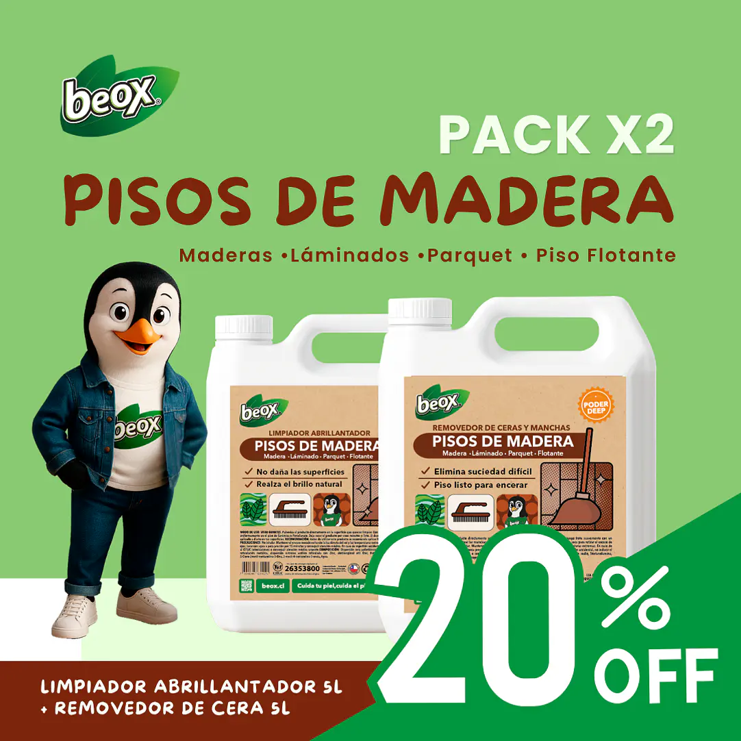 Removedor + Limpiador Piso Flotante/Laminado Beox® 5 Lts 1