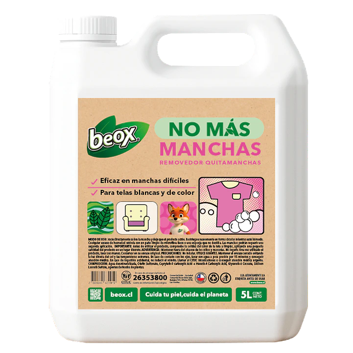 Removedor NO MAS MANCHAS Telas Y Tapices Beox® 5 Lts 1