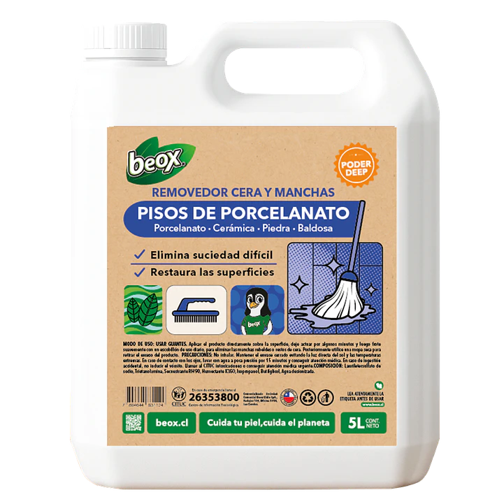 Removedor Manchas Pisos Porcelanato y Ceramicas Beox® 5 Lts 1