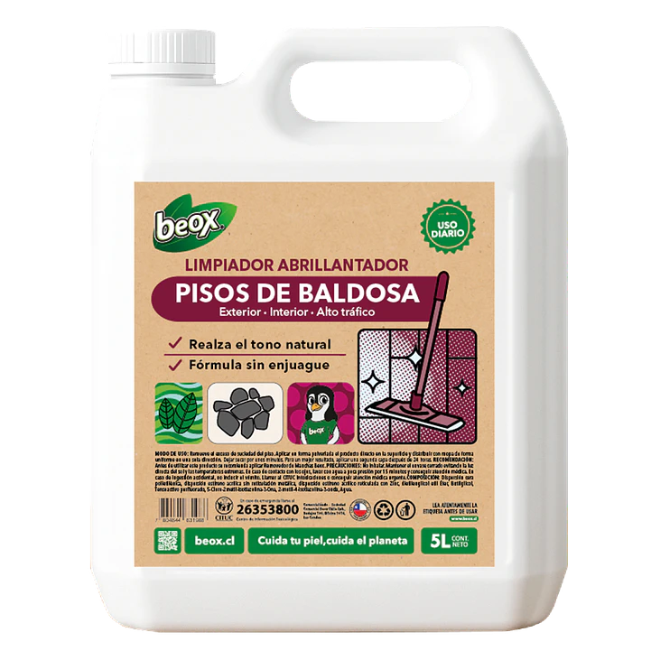 Removedor + Limpiador Abrilanta Piedras Y Baldosas Beox® 5lt 3