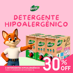 Pack X 3 Detergente Hipoalergenico Beox® Ecobox 3 Lts c/u