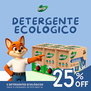Pack X 3 Detergente Ecologico Beox® Ecobox 3 Lts c/u