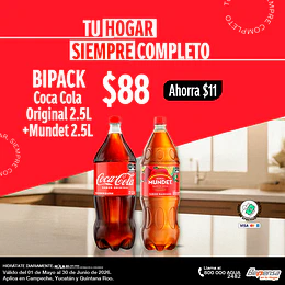 Bipack Coca Cola 2.5L NRP + Mundet 2.5L NRP