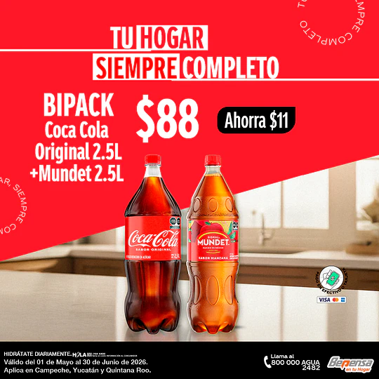 Bipack Coca Cola 2.5L NRP + Mundet 2.5L NRP