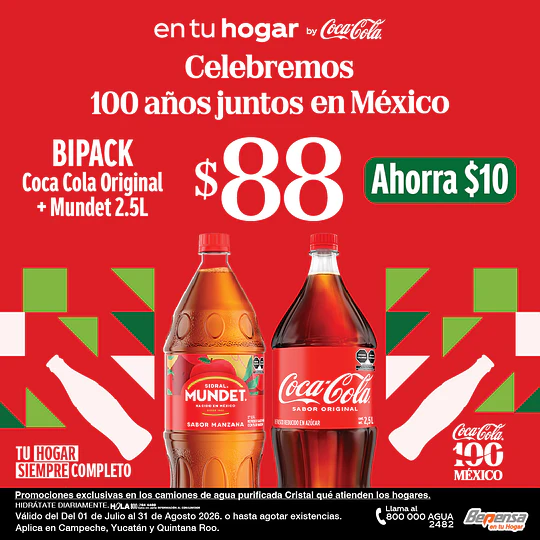 Bipack Coca Cola 2.5L NRP + Mundet 2.5L NRP