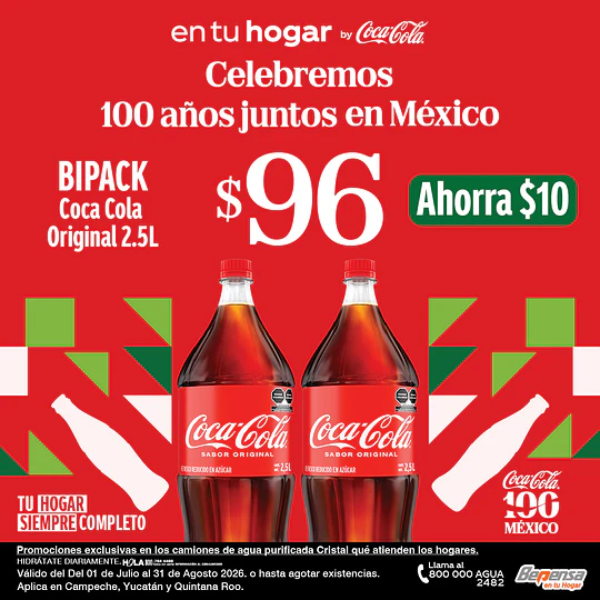 Promoción Bipack 2 Coca Cola Original 2.5L NRP