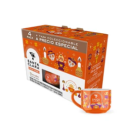 Santa Clara Deslactosada 1L 4 Piezas + Taza