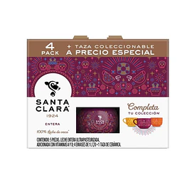 Santa Clara Entera 1L 4 Piezas + Taza