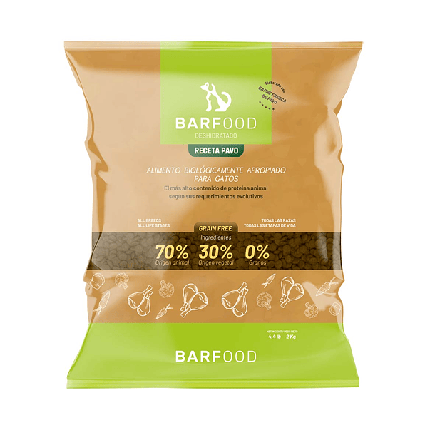 Deshidratado de Pavo 2 kg (Gatos)