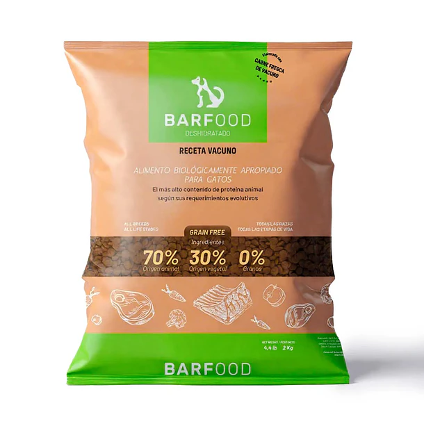 Deshidratado de Vacuno 2 kg (Gatos)