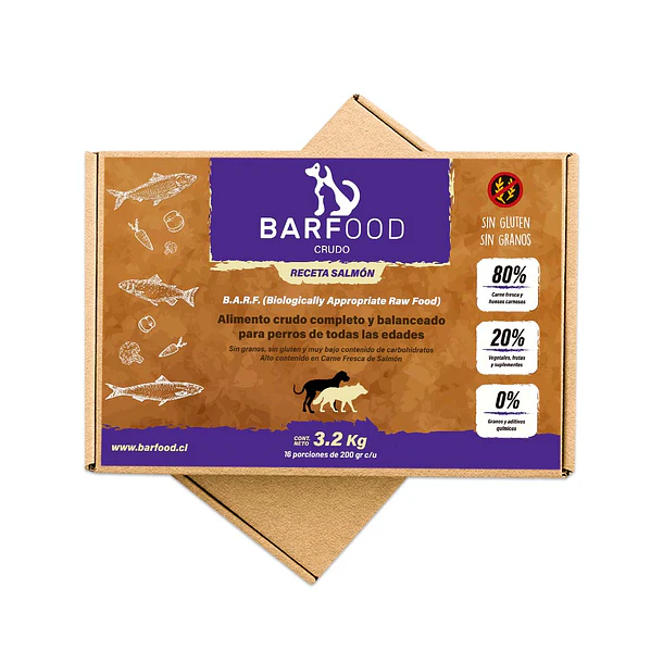 Crudo de Salmón (para Perros) 3.2 kg