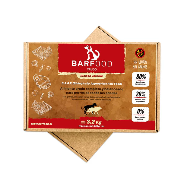 Crudo de Vacuno (para Perros) 3.2 kg