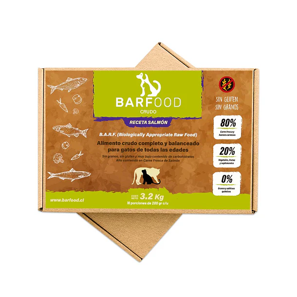 Crudo de Salmón (para Gatos) 3.2 kg
