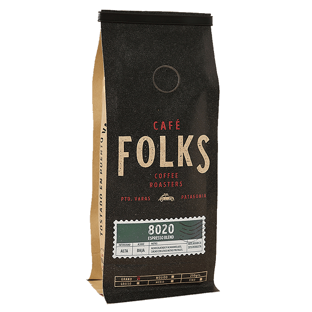 Café Espresso Blend 8020 en Grano Molido | 250 gr. Folks