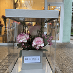 Caja Floral Premium con Rosa y Claveles