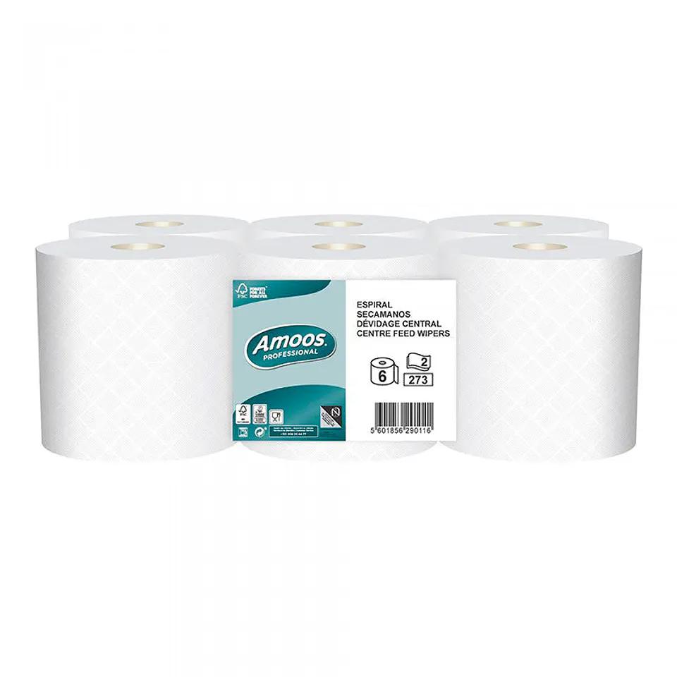 Papel Toalla Secamanos Amoos Mecha - 90 Metros  1