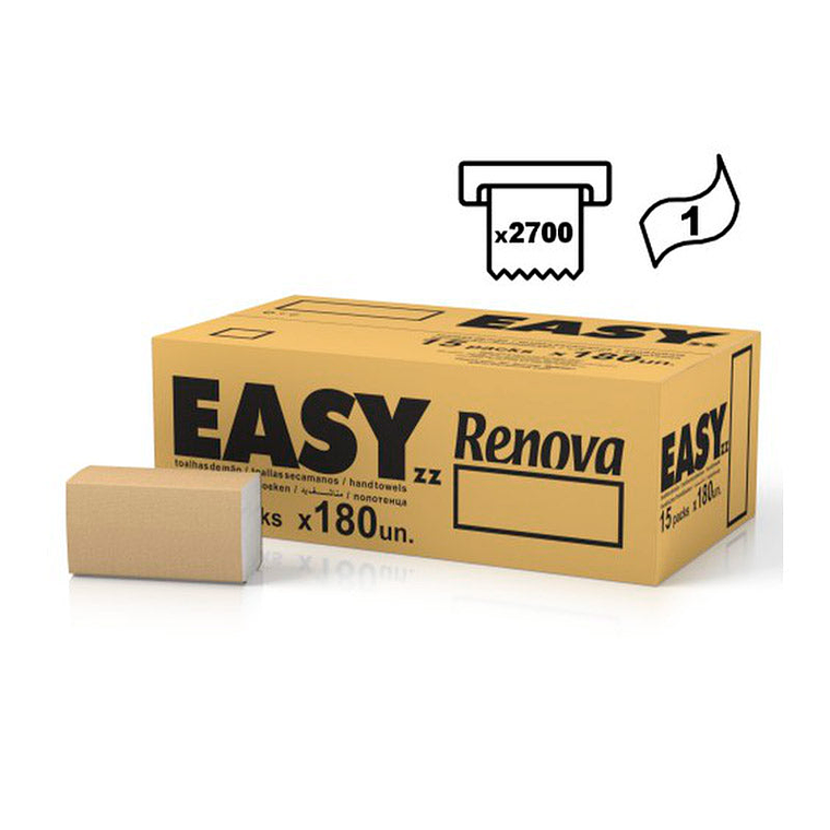 Papel Toalla Secamanos Zig Zag Renova Easy - 2700 Toallas 2