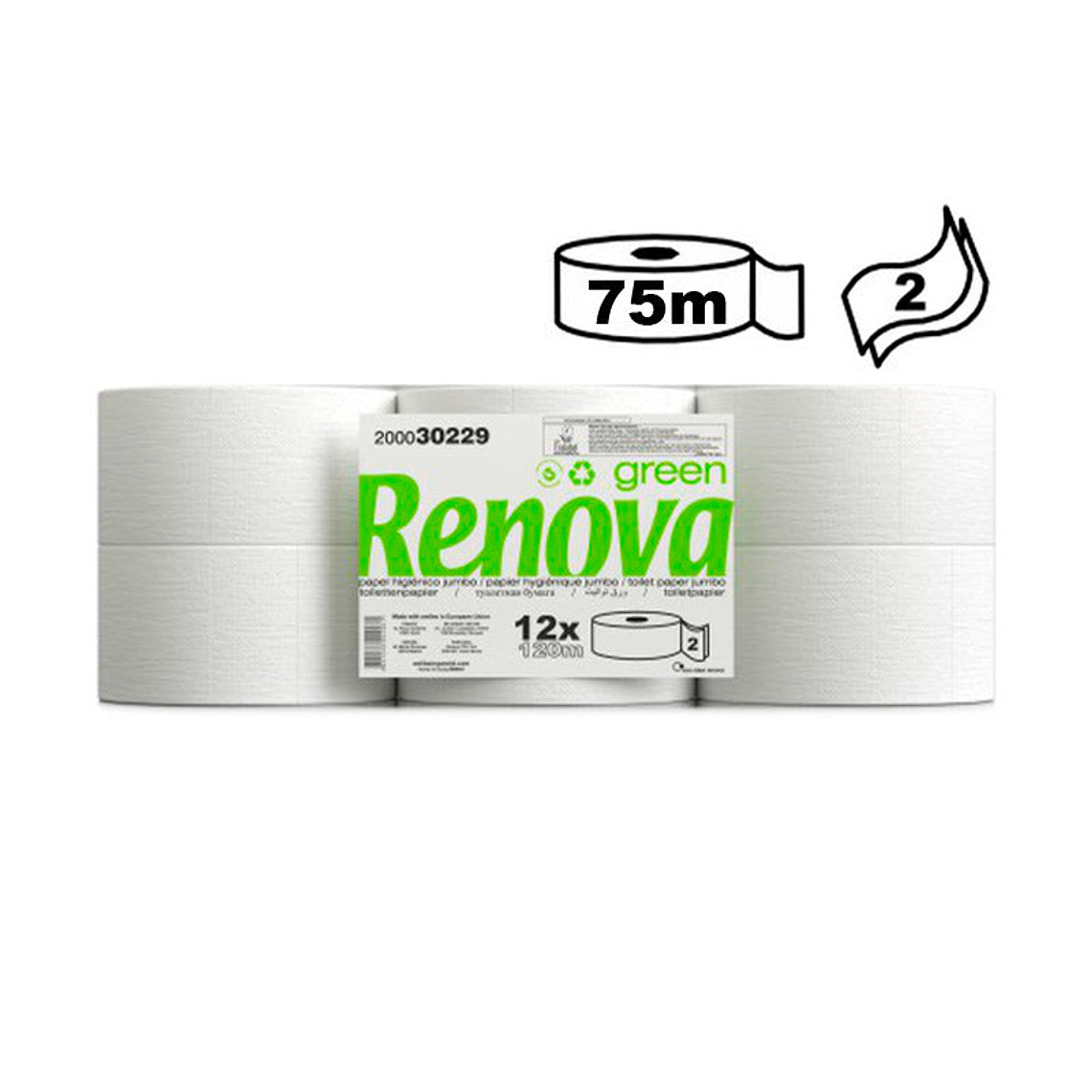 Papel Higiénico Industrial Renova Green - 75 Metros 2