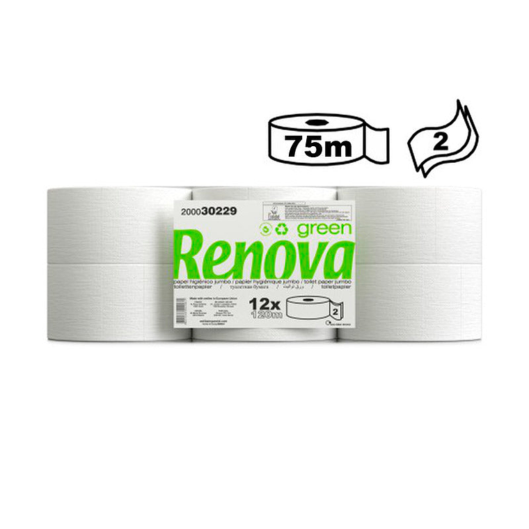 Papel Higiénico Industrial Renova Green - 75 Metros 2
