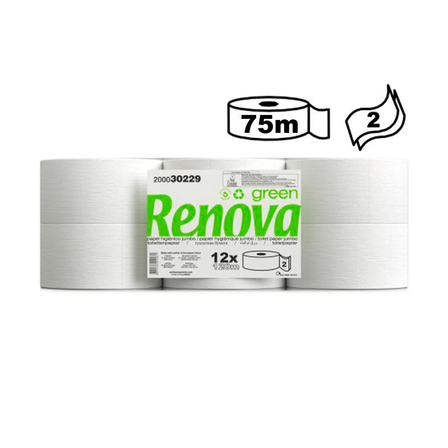 Papel Higiénico Industrial Renova Green - 75 Metros 2