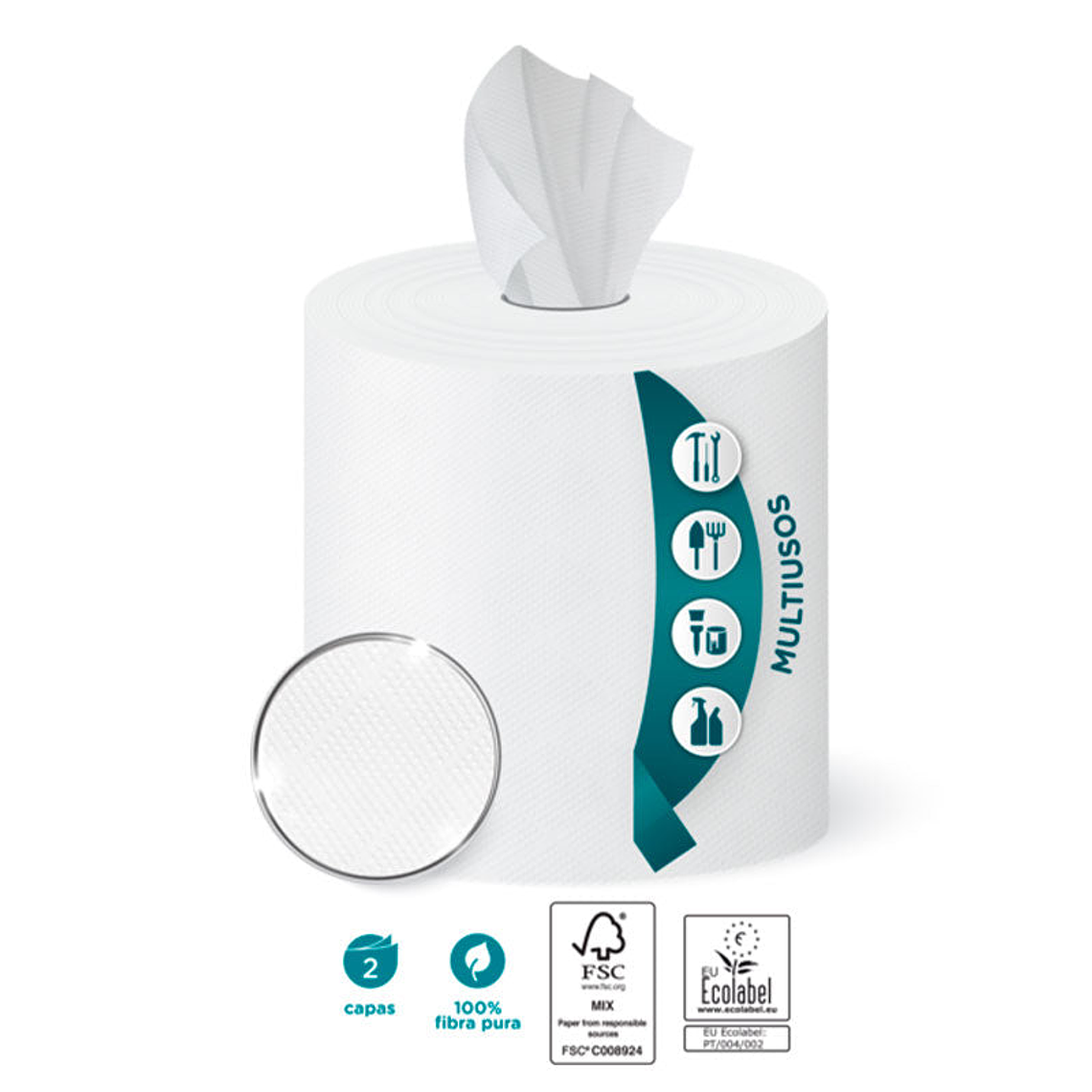 Papel Toalla Secamanos Amoos Mini Mecha - 60 Metros  2