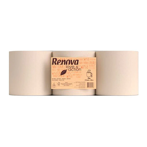 Papel Toalla Secamanos Mecha Renova Love & Action - 180 Metros 