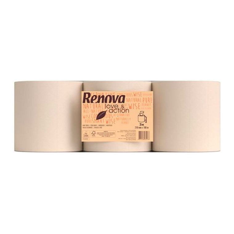 Papel Toalla Secamanos Mecha Renova Love & Action - 180 Metros  1