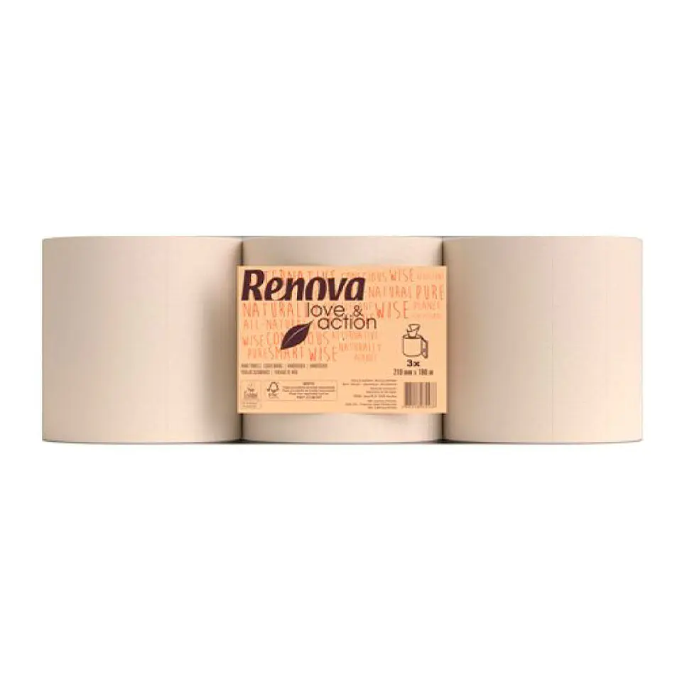 Papel Toalla Secamanos Mecha Renova Love & Action - 180 Metros  1