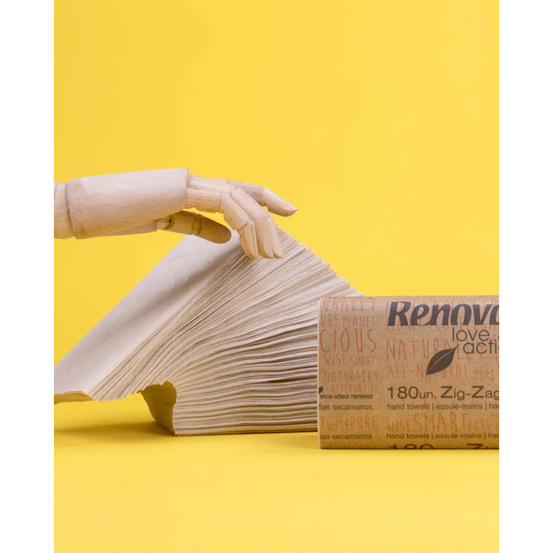 Papel Toalla Secamanos Zig Zag Renova Love & Action - 4000 Toallas 2