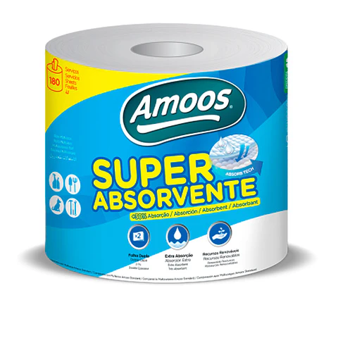 Rollo de Papel Multiusos Amoos Súper Absorbente - 45 Metros