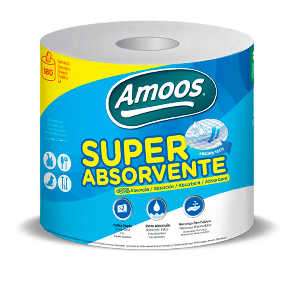 Rollo de Papel Multiusos Amoos Súper Absorbente - 45 Metros 1