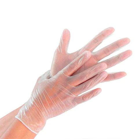 Guantes de Vinilo Sin Polvo - Transparentes 100 Guantes