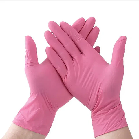 Guantes de Nitrilo Rosa 3,5 gr - 100 Guantes