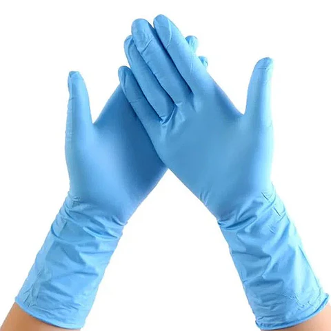 Guantes de Nitrilo Azul 3,5 gr - Extra-Largos - 100 Guantes