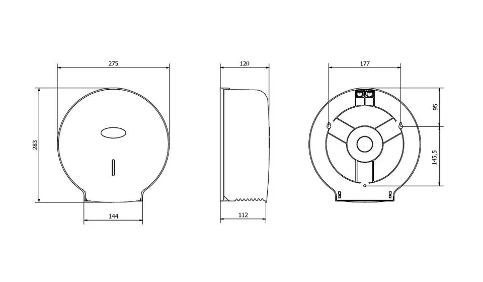 Portarrollos Papel Higiénico Smart - Blanco 3