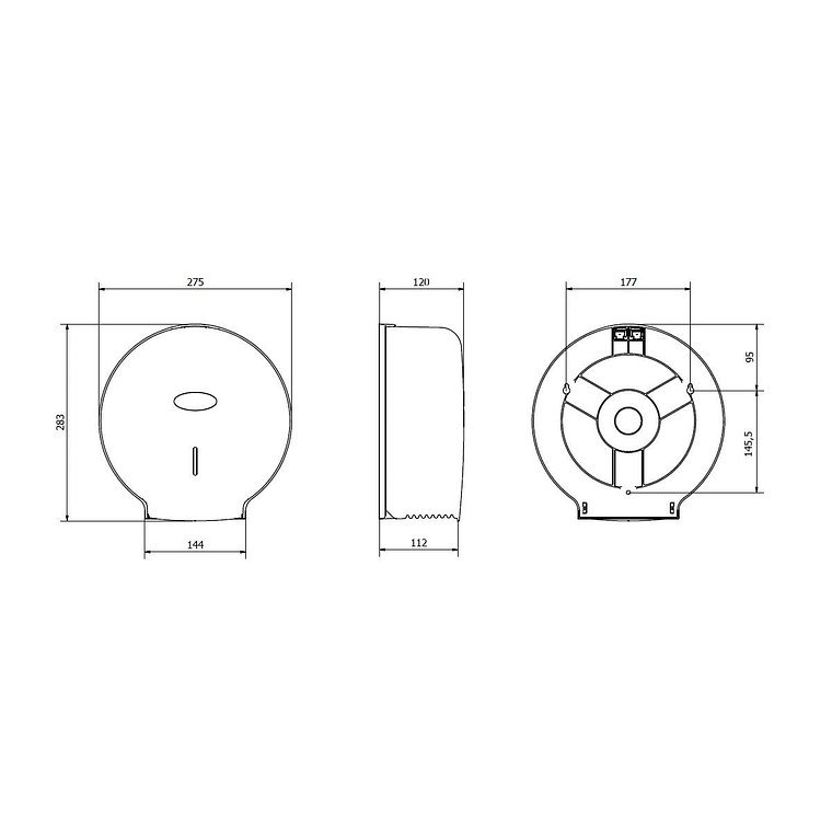 Portarrollos Papel Higiénico Smart - Negro Mate 3