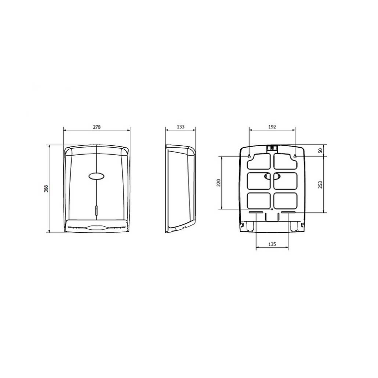 Dispensador Papel Toalla Secamanos Zig Zag Smart - Blanco 3