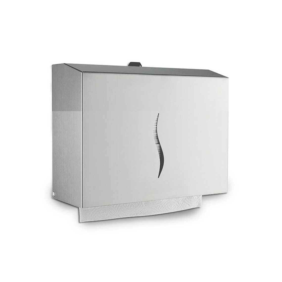 Dispensador Papel Toalla Secamanos Zig Zag Acero Inoxidable 300 Toallas – Inox 1