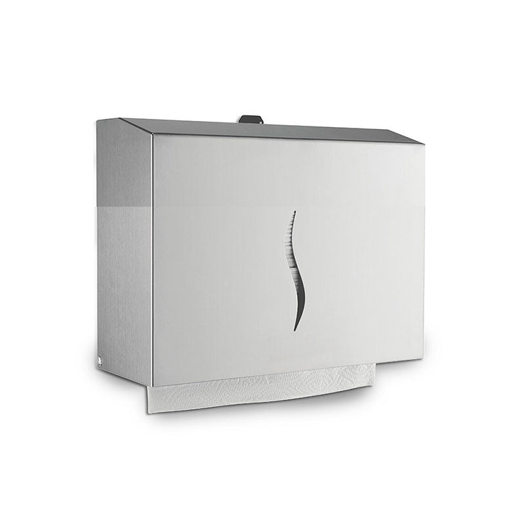 Dispensador Papel Toalla Secamanos Zig Zag Acero Inoxidable 300 Toallas – Inox 1