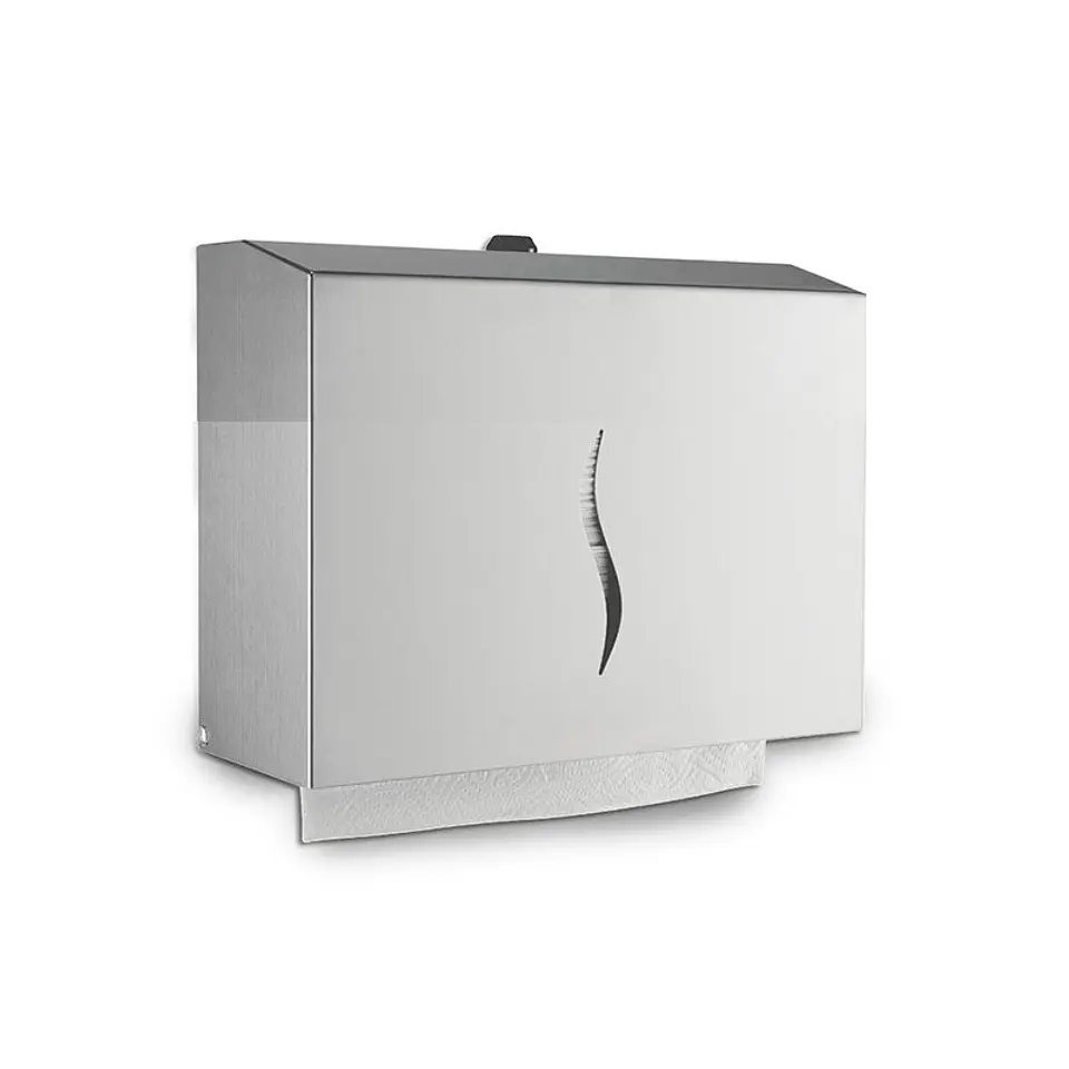 Dispensador Papel Toalla Secamanos Zig Zag Acero Inoxidable 300 Toallas – Inox 1