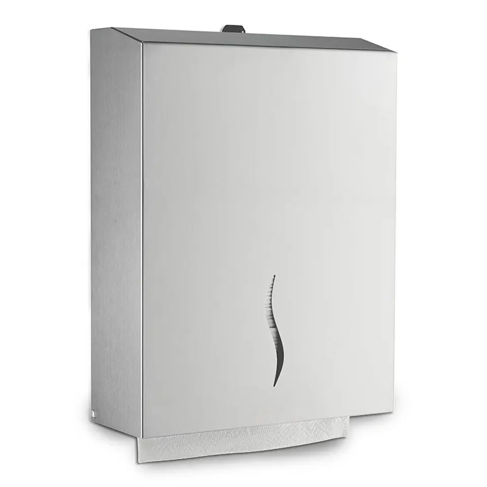 Dispensador Papel Toalla Secamanos Zig Zag Acero Inoxidable 600 Toallas – Inox 1