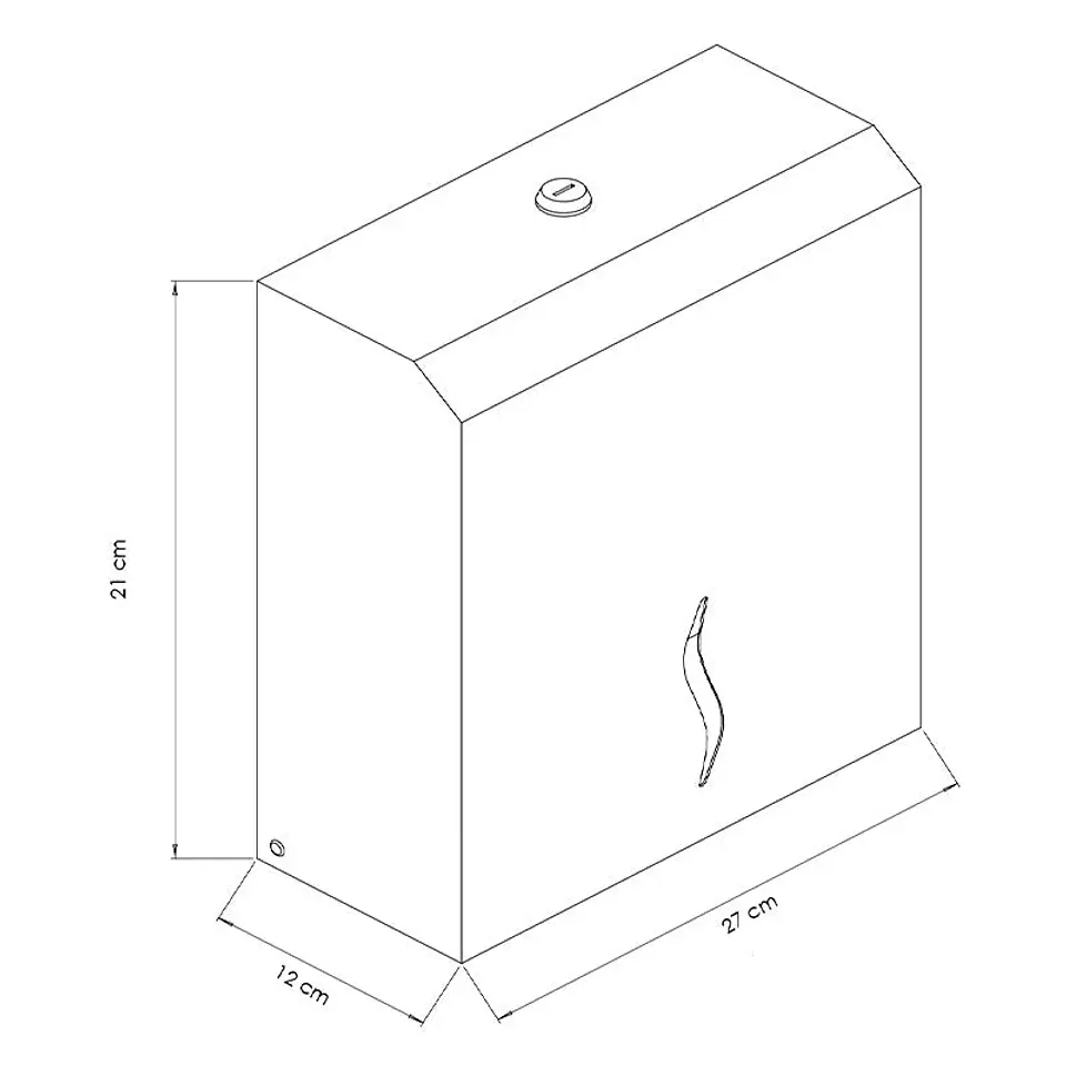 Dispensador Papel Toalla Secamanos Zig Zag Metal 300 Toallas – Blanco 2