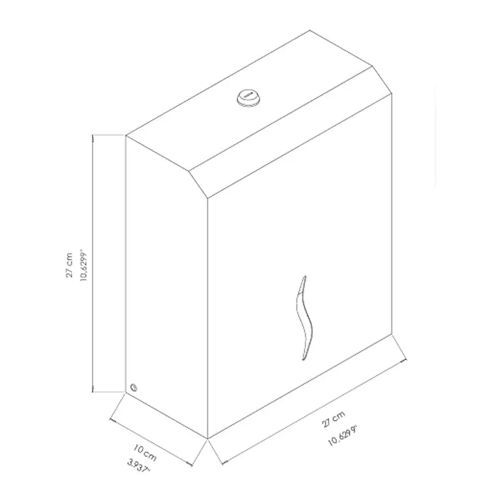 Dispensador Papel Toalla Secamanos Zig Zag Metal 600 Toallas – Blanco 2