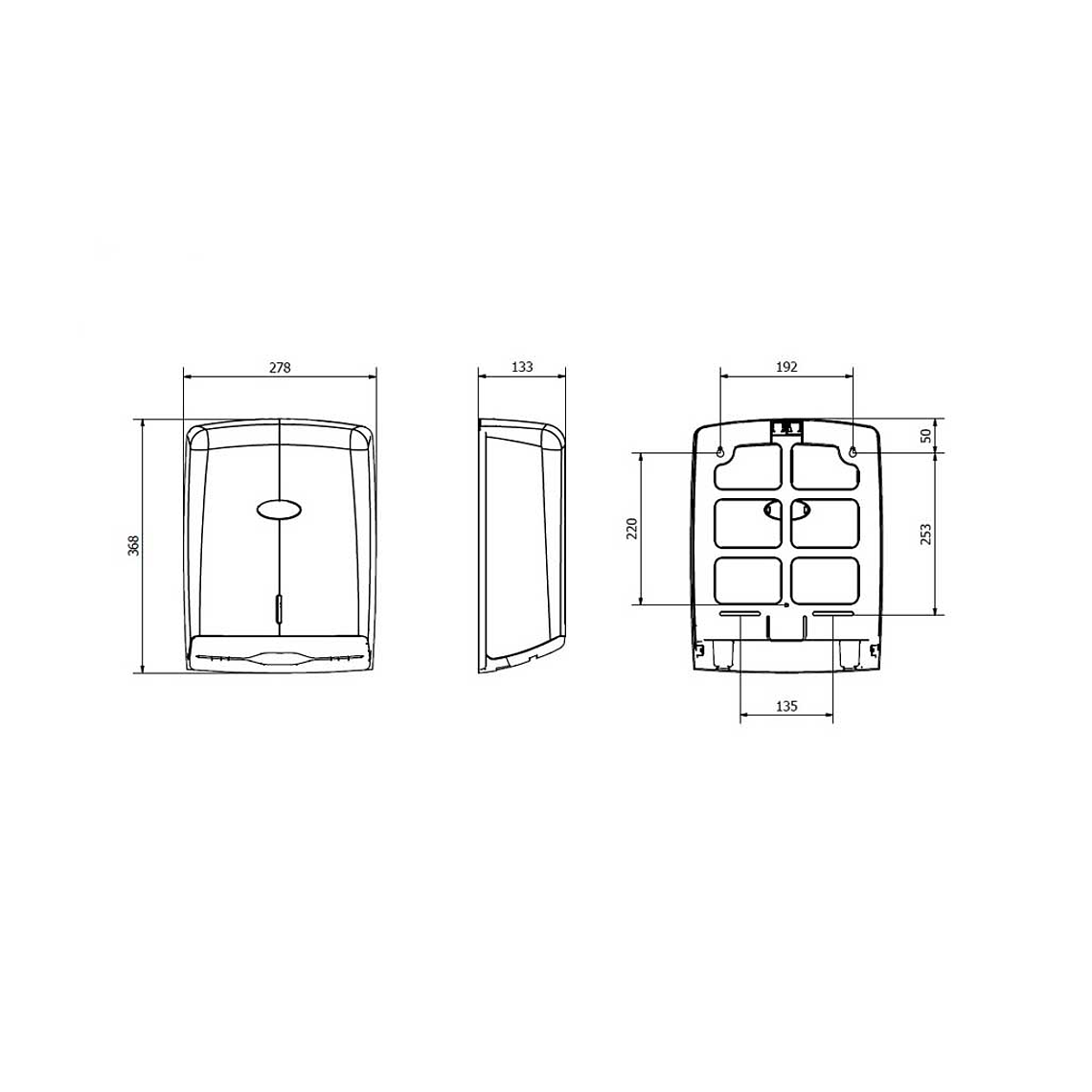 Dispensador Papel Toalla Secamanos Zig Zag Smart - Gris 3