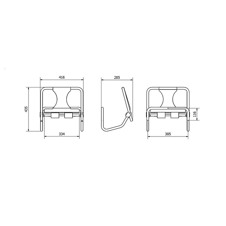 Dispensador Bobina Industrial Pared - Metálico 2
