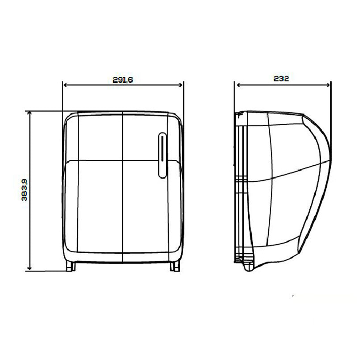 Dispensador de Papel de Autocorte Timeless - Blanco 2