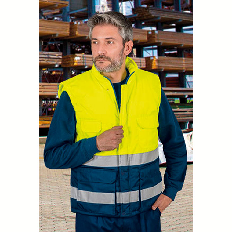 Chaleco de Alta Visibilidad Multibolsillos Bergan 1