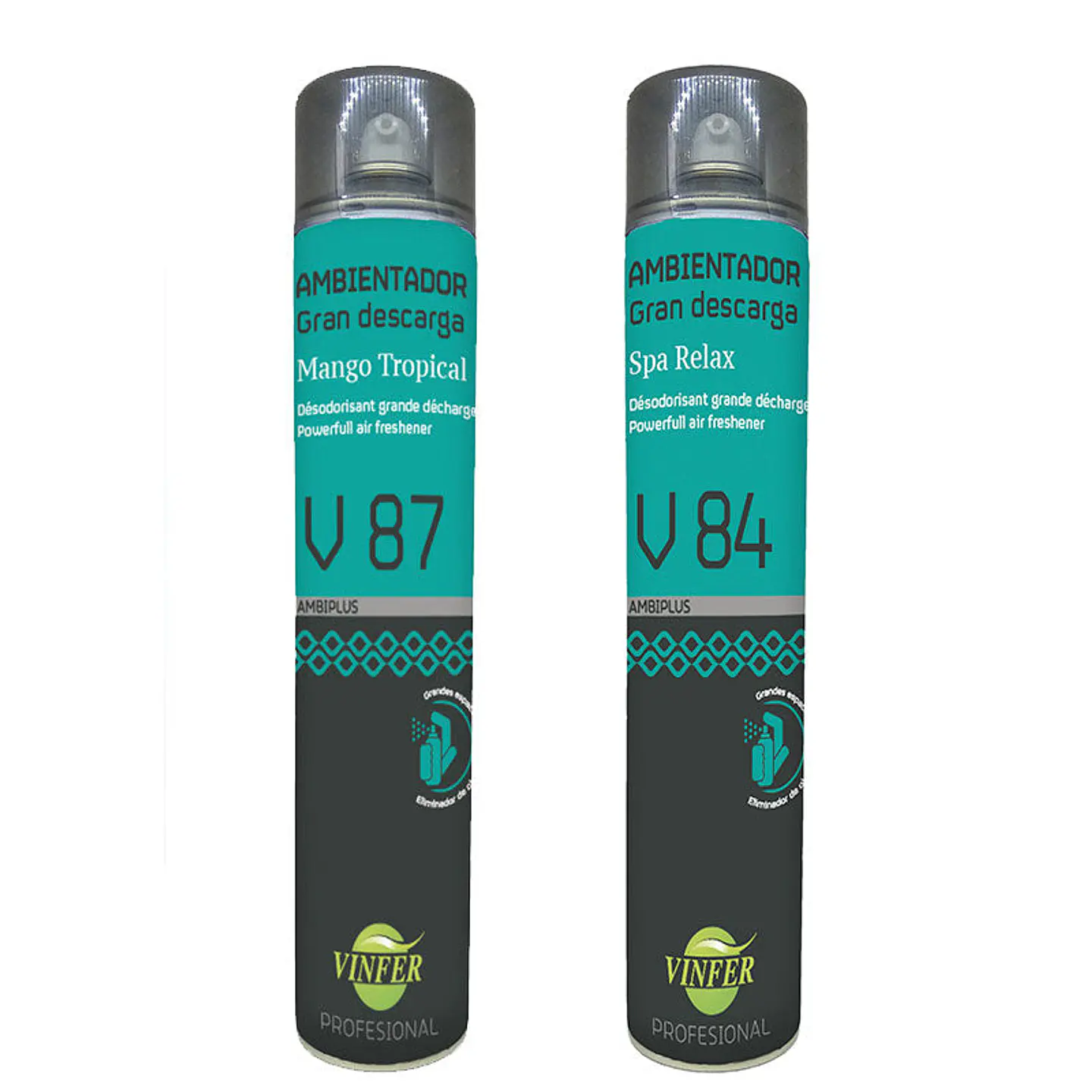 Ambientador Spray Gran Descarga Profesional Ambiplus - 750 ml 1