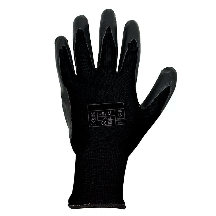 Guantes de Trabajo Nylon e Nitrilo LV-05 ( 12 Pares ) 3